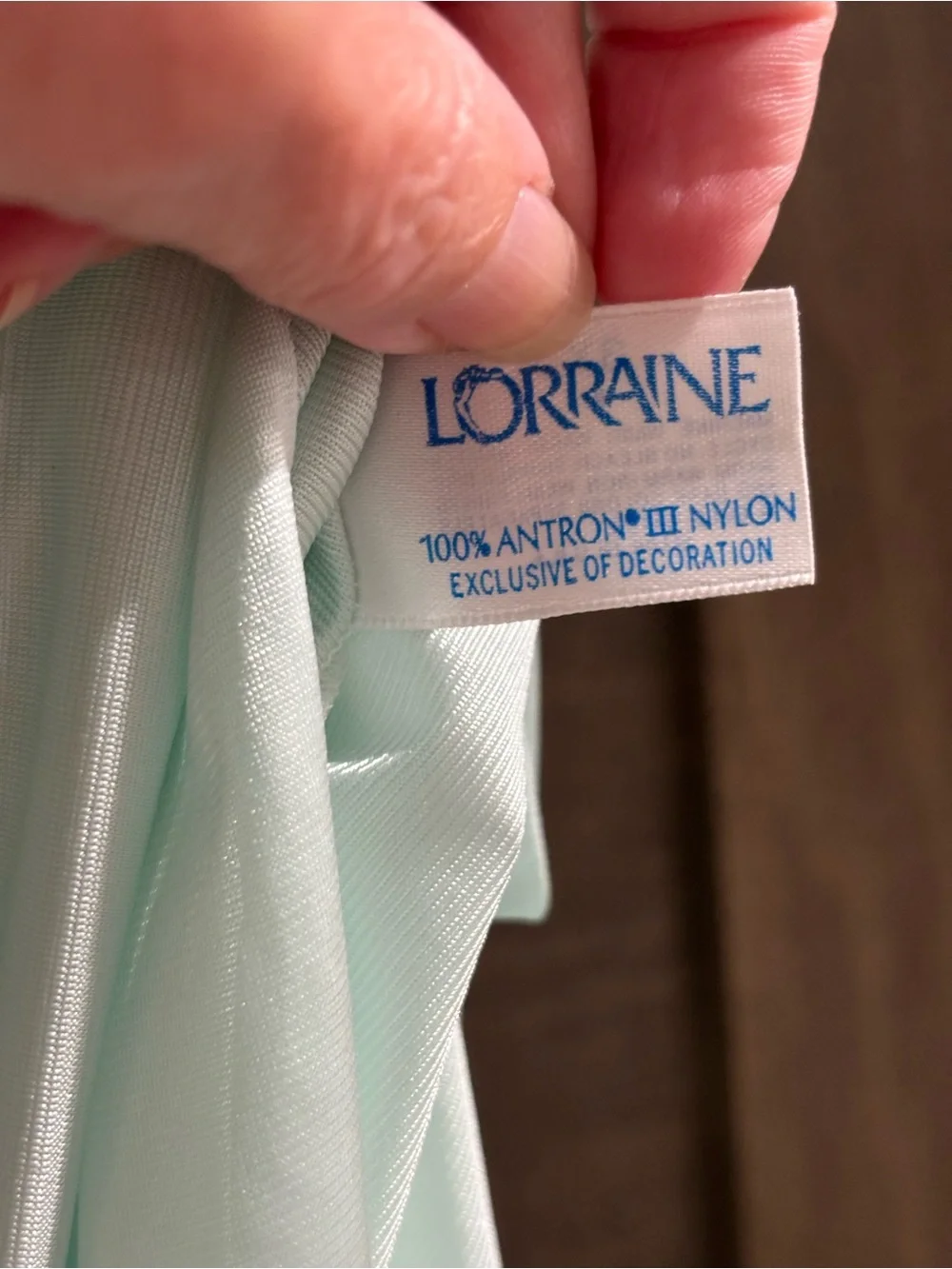 Elegant Vintage Mint Green Embroidered Short-Sleeve Nightgown
